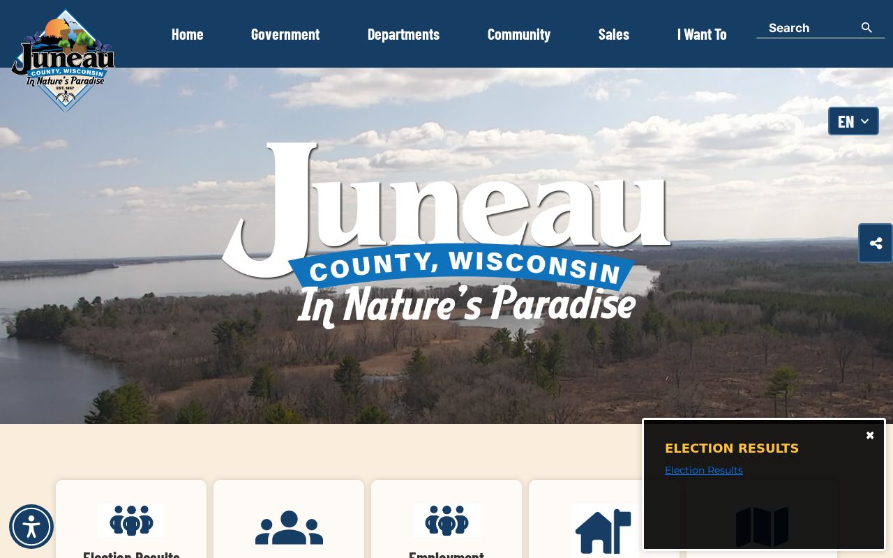 Juneau County court docket access through the county government portal
