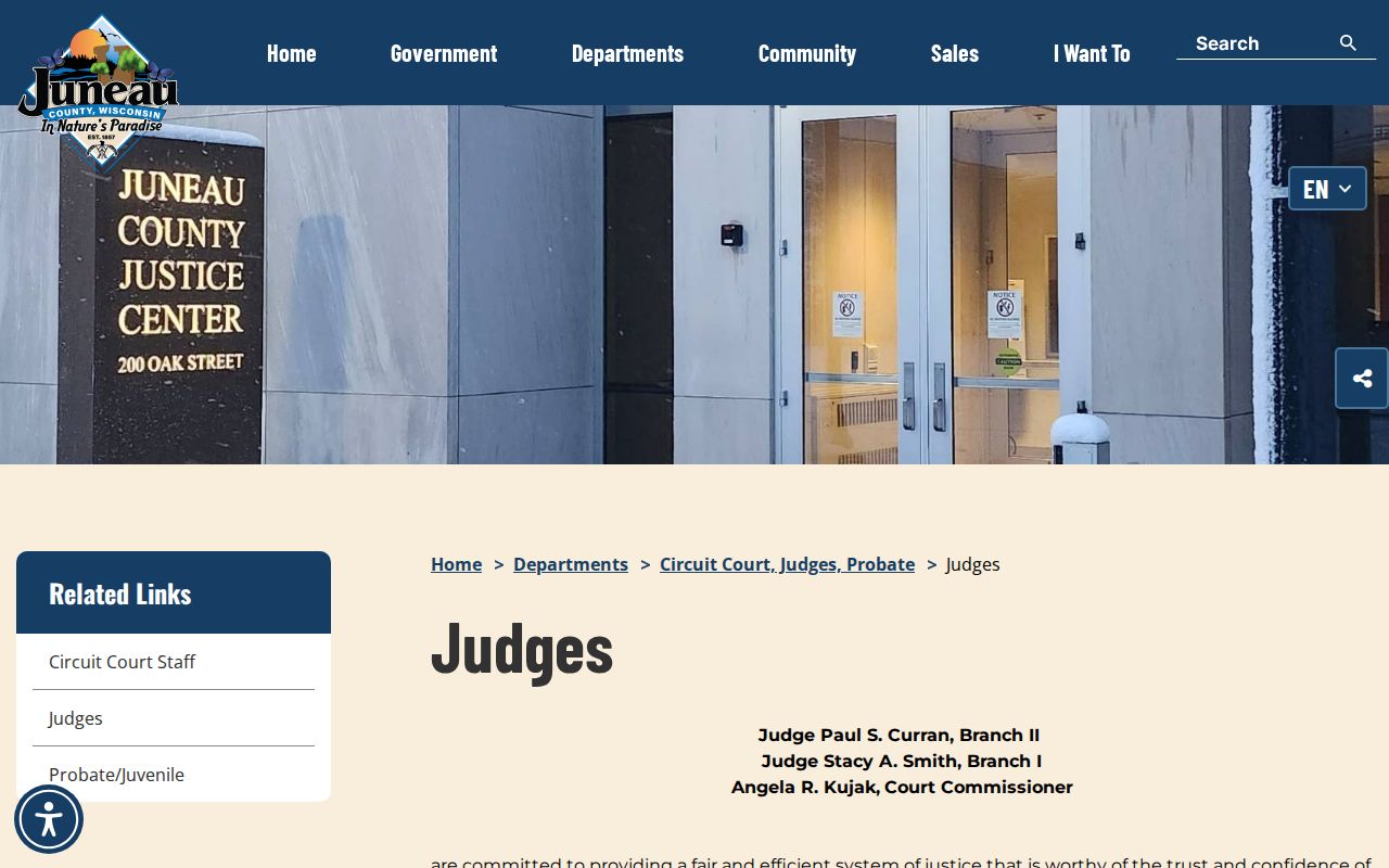 Juneau County court docket official judicial directory